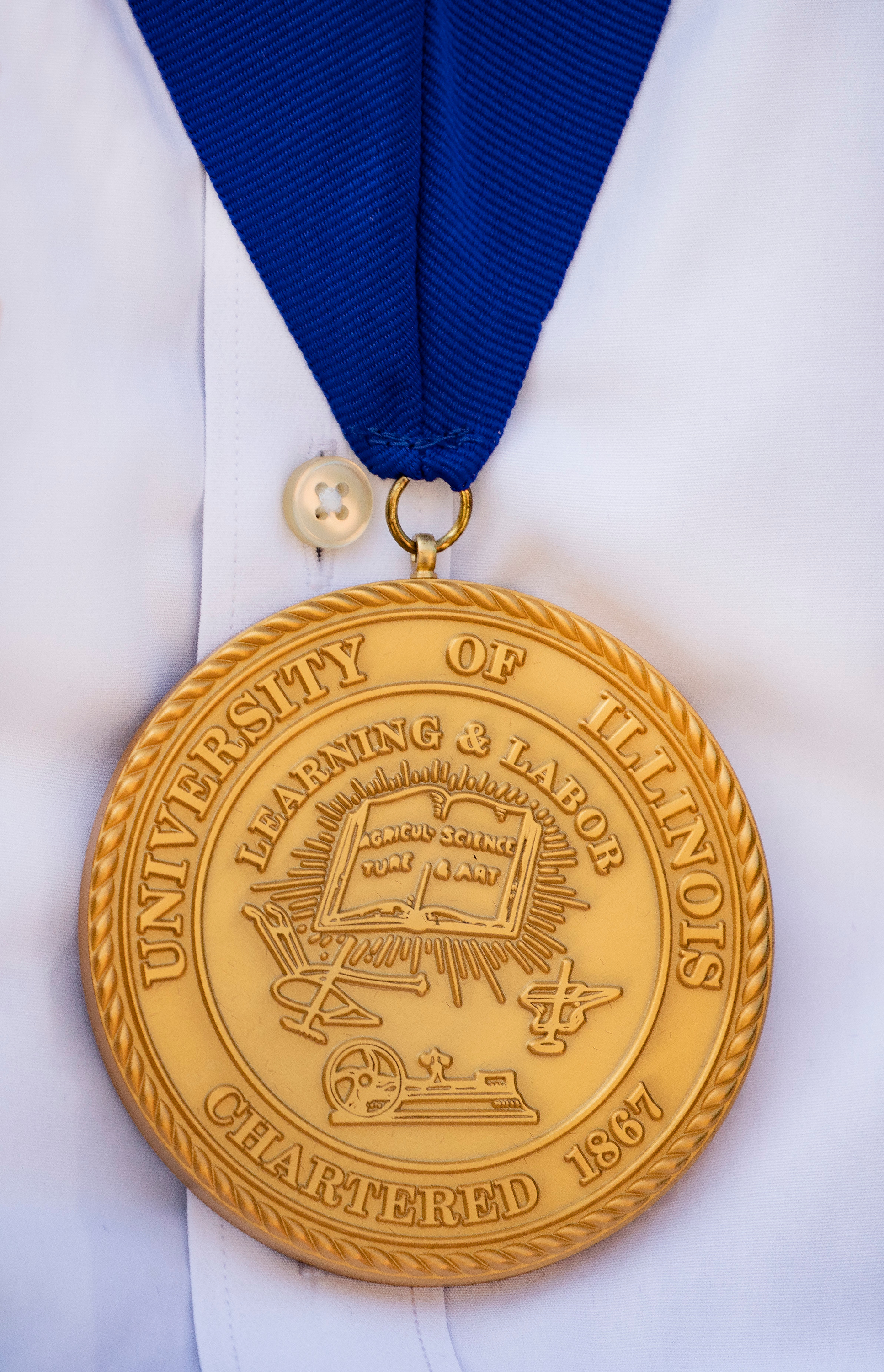 Close-up photo of one of the Presidential Medallions