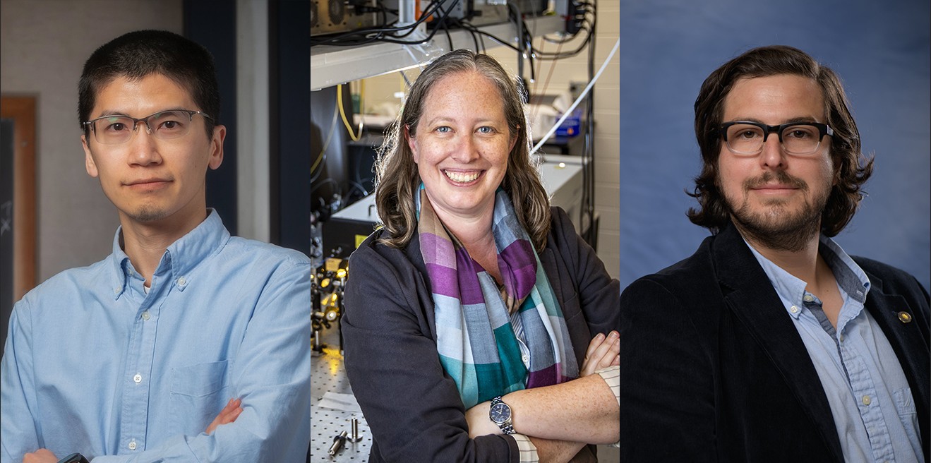 Three side by side head shots of Scialog fellows