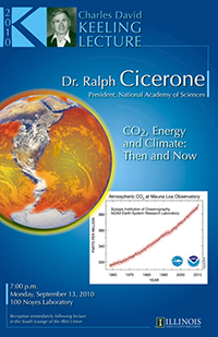 Charles David Keeling Lecture poster - Dr. Ralph Cicerone 