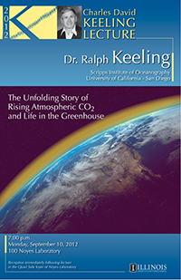 Charles David Keeling Lecture poster - Dr. Ralph Keeling
