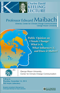 Charles David Keeling Lecture poster - Dr. Edward Maibach