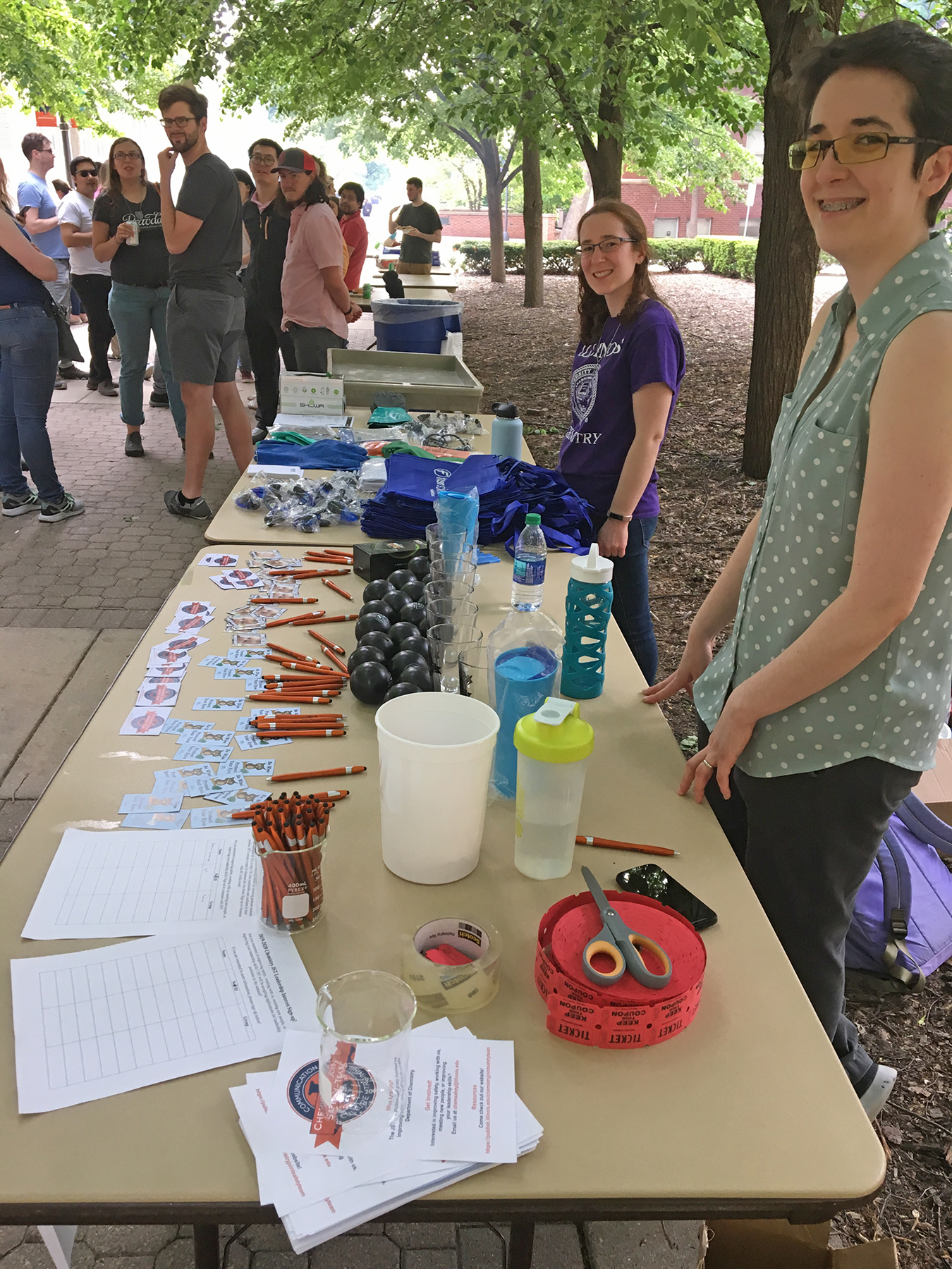 Vendor table with items displayed at the JST barbeque