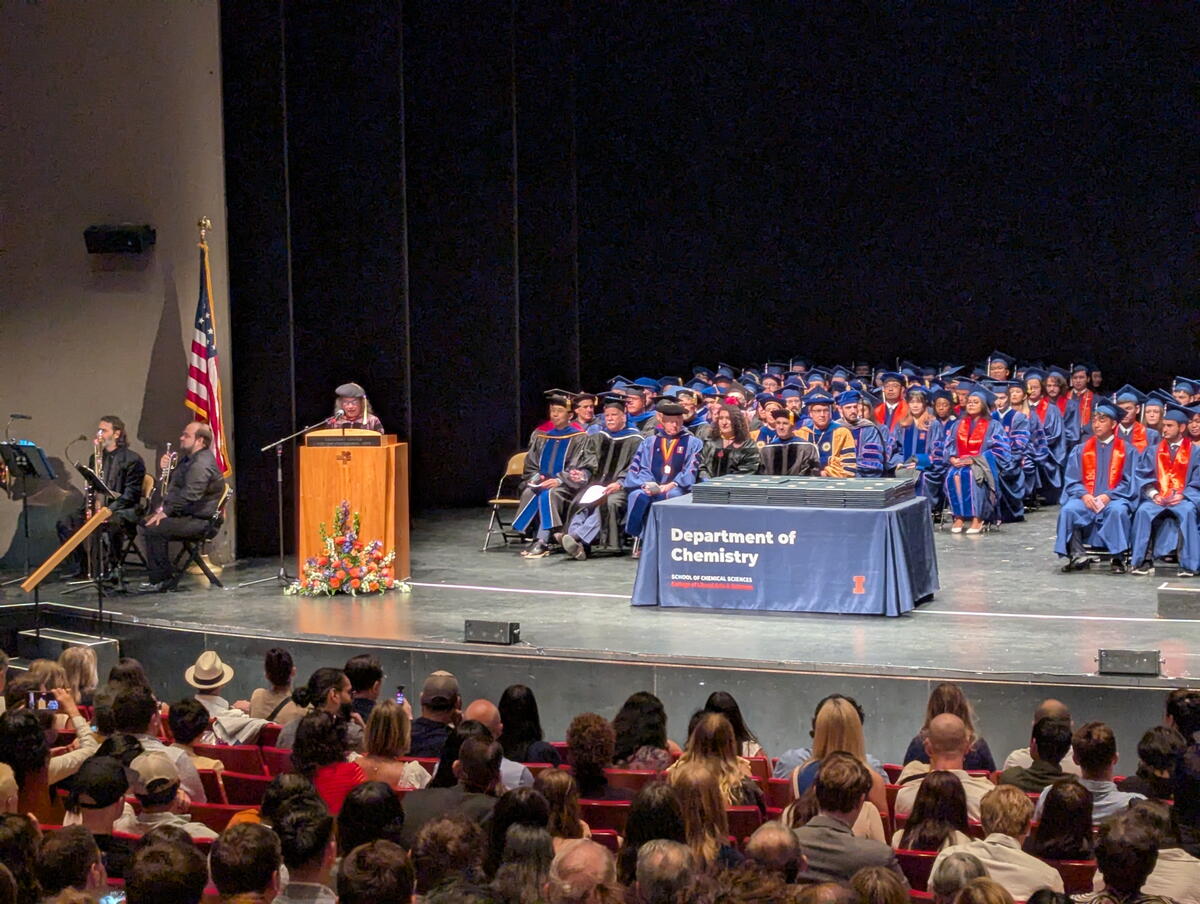Audience listening to speaker at Convocation ceremony