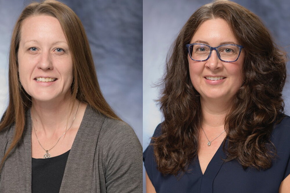 side by side head shots of two people