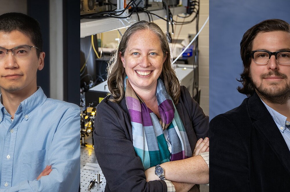 Three side by side head shots of Scialog fellows