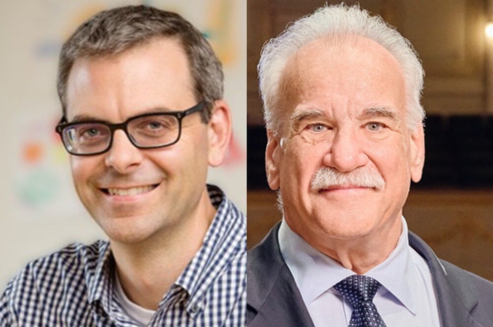 Side by side head shots of Martin Burke and Scott Denmark