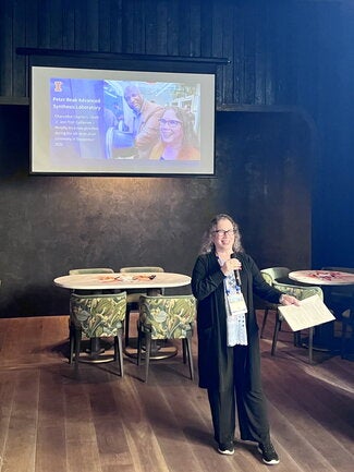 Person speaking during the reception