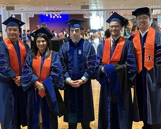 Group of graduates standing together