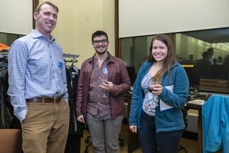 Paul Hergenrother (UI faculty), Nick Pino & Emily Geddes (both UI students)