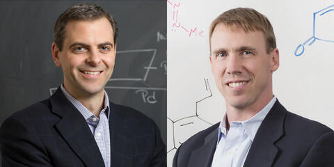 Head shot of professors Martin Burke and Paul Hergenrother