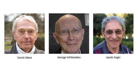 Side by side head shots of three of Kavli Prize recipients