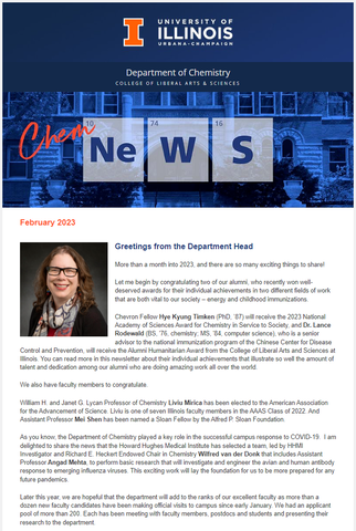 Thumbnail image of the top of the February newsletter