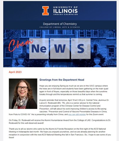 Thumbnail image of top of April 2023 newsletter