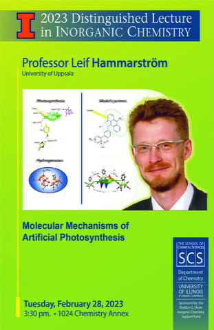 Green flyer showing a head shot of Leif Hammarstrom and some of this research slides