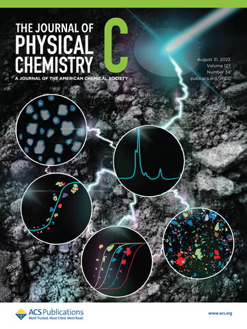 Image of Physical Chemistry C journal cover showing illustration of molecular structures. 