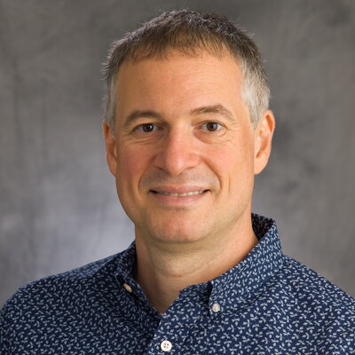 Head shot of Liviu Mirica on a gray background
