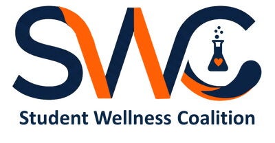 Illustration with letters SWC in blue and orange.