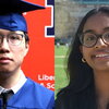 Head shots of two students side by side