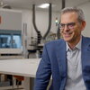 Martin Burke in a medical research room 