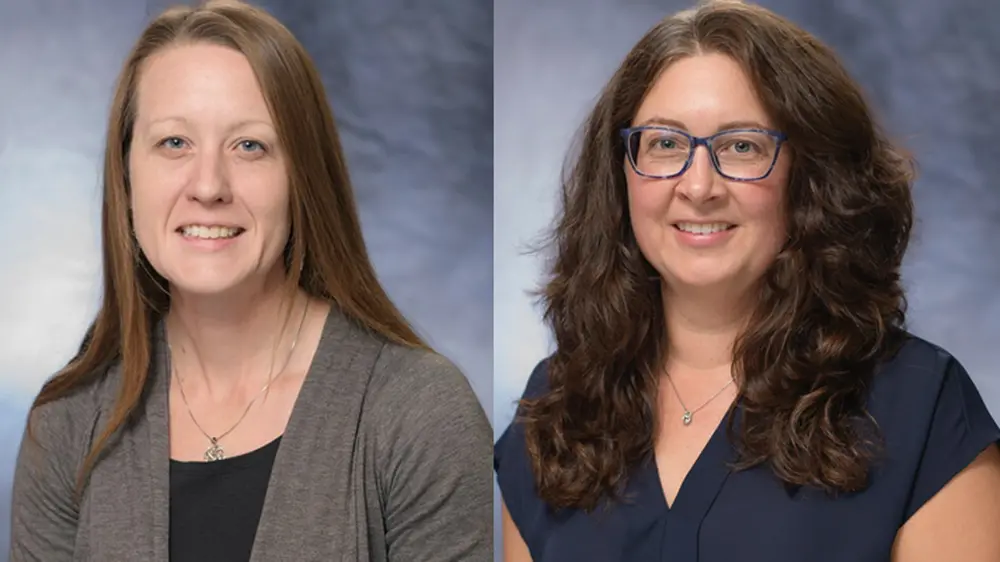 side by side head shots of two people