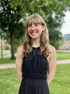 Rachel Schaaf stands on the University of Illinois quad