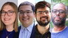 Four side by side head shots of new faculty members