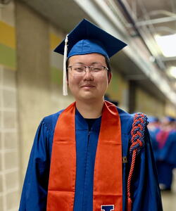 Photo of student in graduation cap and gown