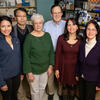 Researchers, from left, Valeria Sanabria Guillen, Sung Hoon Kim, Kathy Carlson, John Katzenellenbogen, Yvonne Ziegler, and Benita Katzenellenbogen 