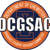 The official orange, blue, white logo of the Department of Chemistry's Graduate Student Advisory Committee. 