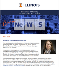 Top portion of the latest chemistry newsletter
